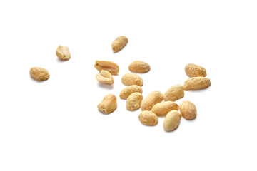 Roasted peanuts, salted beer snack, group, isolated