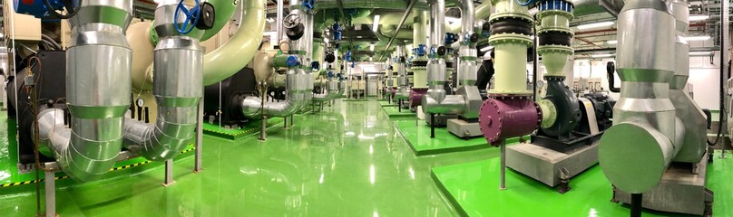 Panorama view Chiller Industry Plant