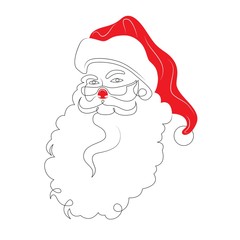 Santa Claus face portrait