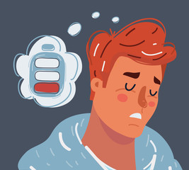 Mman with low battery, tried man on dark.