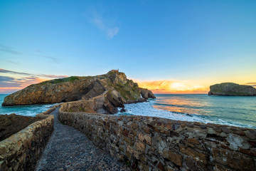 Access by stairs to the hermitage of San Juan de Gaztelugatxe