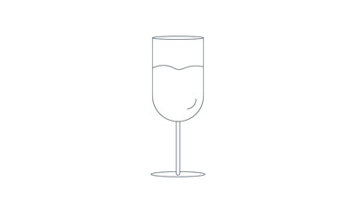 Champagne glass icon for celebrations and toasts