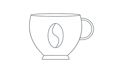 Coffee cup icon for drink illustrations and cafe designs
