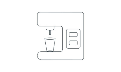 Coffee machine icon simple style vector image