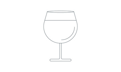 Cognac glass icon for alcoholic drinks and bars