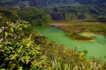 lake in mountains in West Java