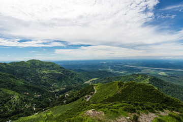 Fototapeta na wymiar Landscape view of Assam mountains - Nagaland