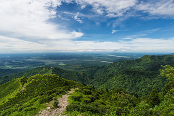 Fototapeta na wymiar Landscape view of Assam mountains - Nagaland