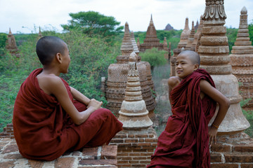 Bagan Novice Monks, Myanmar