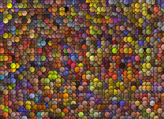 pattern from many multicolored cubes
