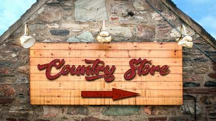 Street Sign to Country Store