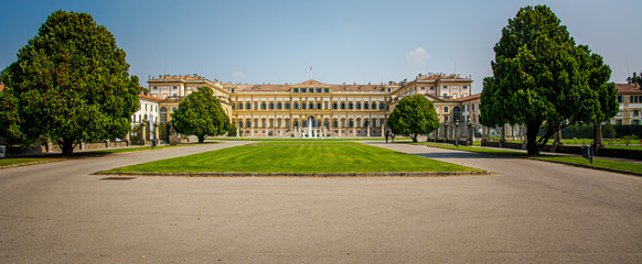 Naklejka premium Royal Villa of Monza (Villa Reale), Milano, Italy. The Villa Reale was built between 1777 and 1780 by the imperial and royal architect Giuseppe Piermarini.