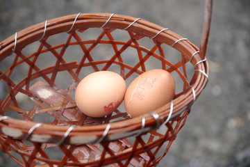 Fototapeta na wymiar 温泉でゆで卵