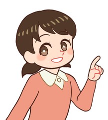 Obraz premium 子ども 指差す