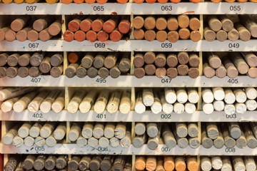 pastels for drawing in a shop