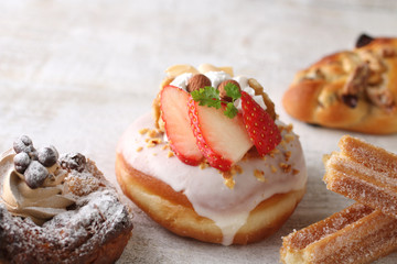 菓子パンのクローズアップのイメージ写真