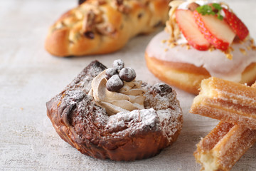 菓子パンのクローズアップのイメージ写真