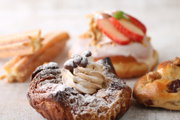 菓子パンのクローズアップのイメージ写真