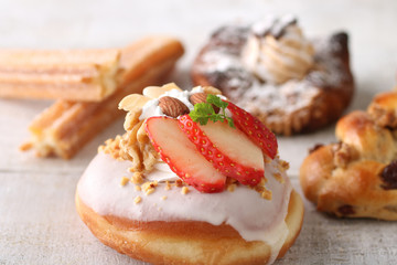 菓子パンのクローズアップのイメージ写真