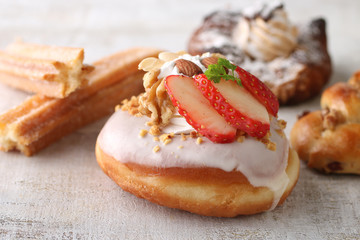 菓子パンのクローズアップのイメージ写真