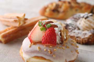 菓子パンのクローズアップのイメージ写真