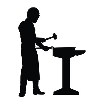 recommend clip art: Blacksmith silhouette vector,worker in workshop