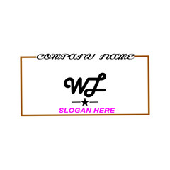  Initial WL logo handwriting vector template