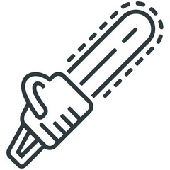 line electric saw icon isolated on a white background