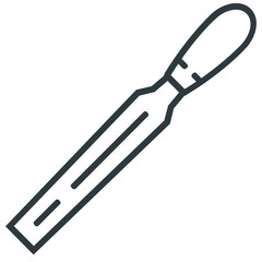 Carpentry file line icon on white background