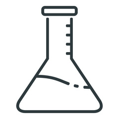 Medicine tube line icon on white background