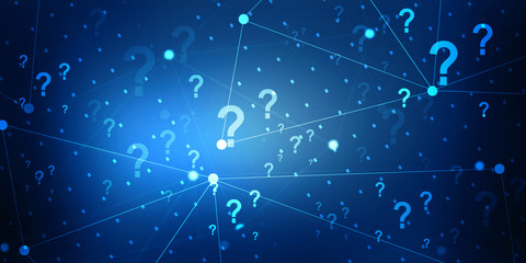 2d illustration question mark background