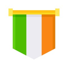 Ireland flag icon, Saint patrick's day related vector