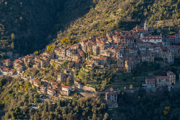 Naklejka premium Apricale ancient village, Province of Imperia, Liguria region, Italy