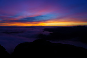 Sonnenaufgang S&auml;chsische Schweiz Lilienstein