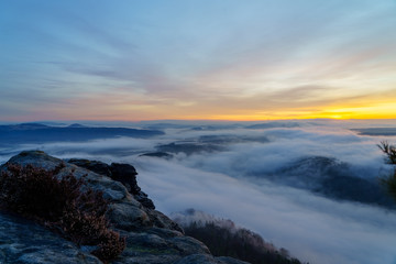 Sonnenaufgang Sächsische Schweiz Lilienstein © David