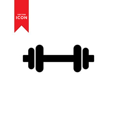 Dumbbell icon vector. Fitness icon. Modern design on white background.
