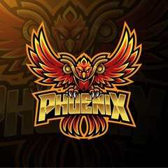 Phoenix esport mascot logo design © Visink.art