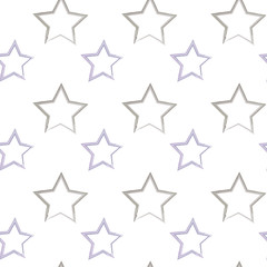 Obraz premium Seamless pattern with stars on white background.Design template for wallpaper,fabric,wrapping,textile
