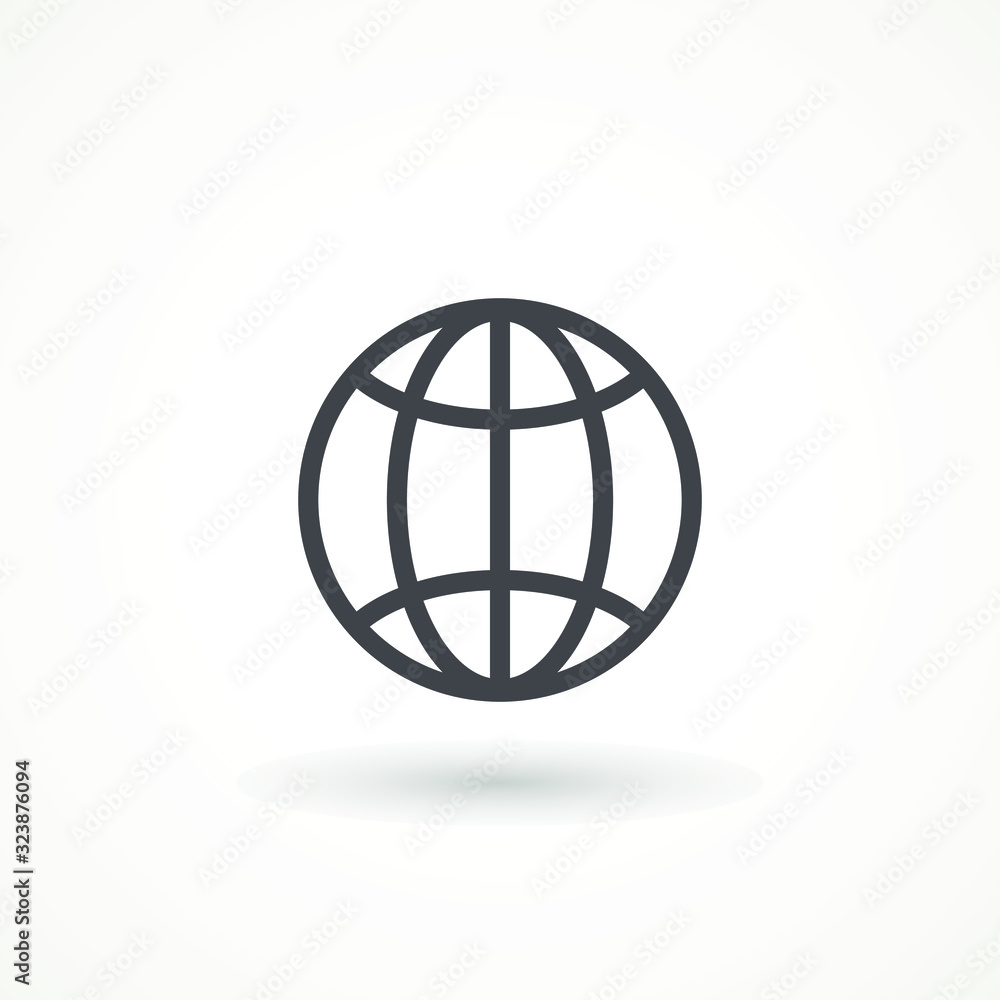Aufkleber go to web icon in trendy line isolated on white background. editable strok. website pictogram. inter