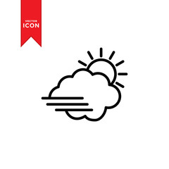 Fog day icon vector. Weather icon symbol illustration.
