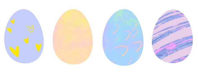 Easter set with eggs. Scandinavian style. Perfect for wallpaper, gift paper