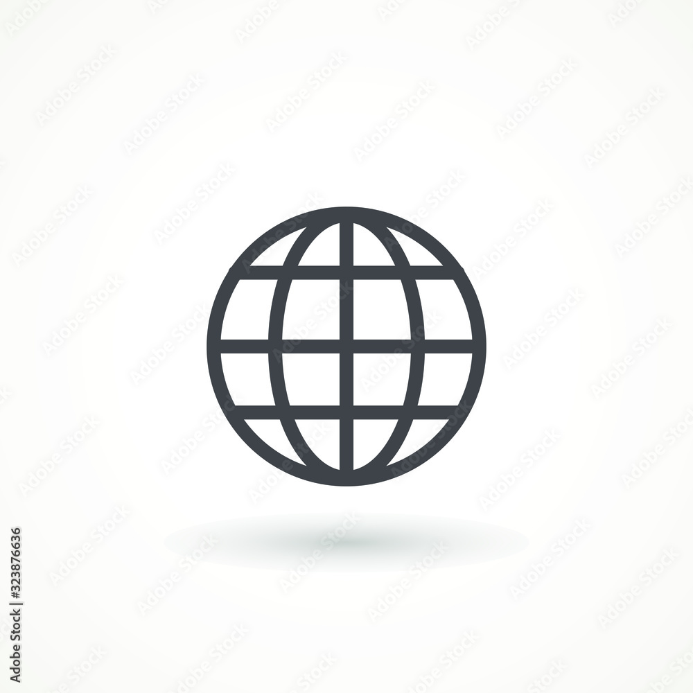 Aufkleber go to web icon in trendy line isolated on white background. editable strok. website pictogram. inter