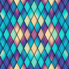 Argyle seamless vector pattern background. Pattern of a rhombuses.