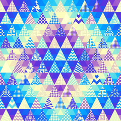 Seamless vector pattern background of a triangles.