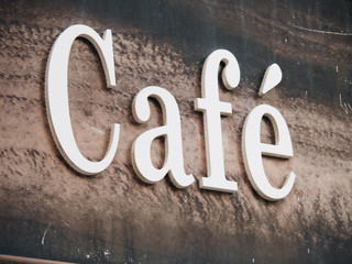 Cafe billboard in Torremolinos, Spain