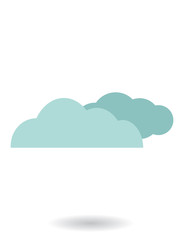 Fototapeta na wymiar Object icon Cloud on isolated white background.
