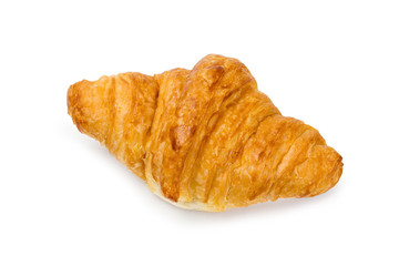 homemade croissants on a white background with clipping path