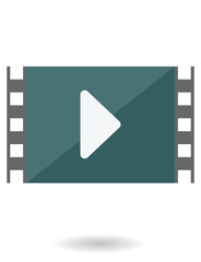 Object icon Film movie on isolated white background.