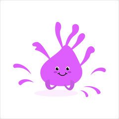 Obraz premium Cute cartoon character stain of paint.