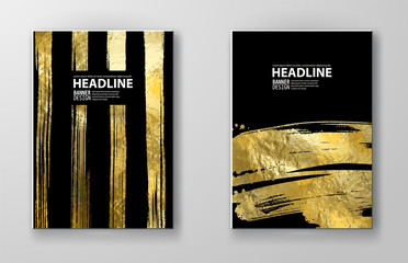 Vector Black and Gold Design Templates. Abstract illustration eps10